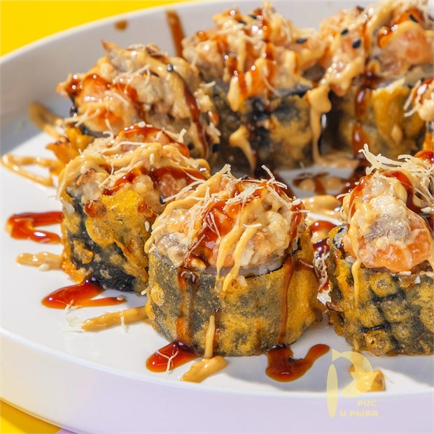 Темпура ролл с лососем и угрем 01481 - фото 747