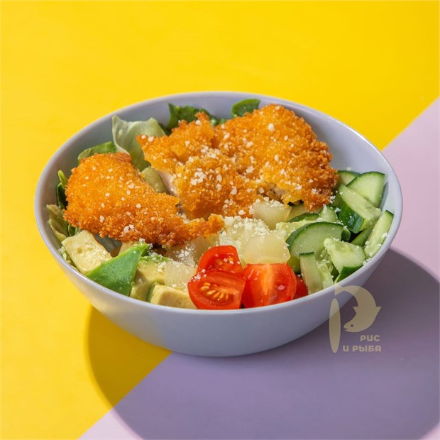 Салат с хрустящим цыпленком 01443 - фото 843